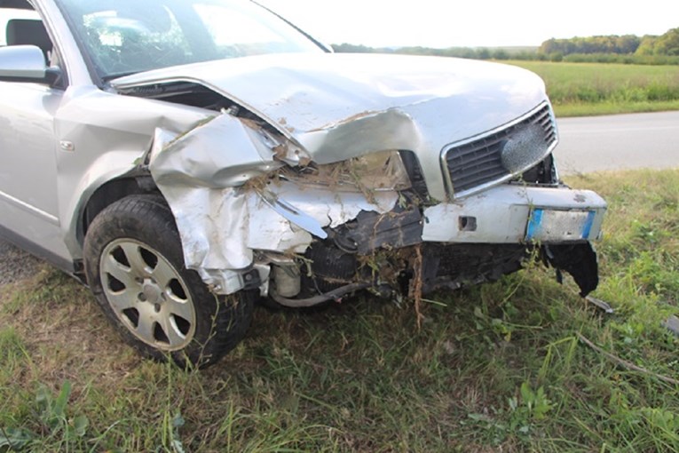 Kod Slavonskog Broda prebrzo vozio pa sletio s ceste, dvoje ozlijeđenih